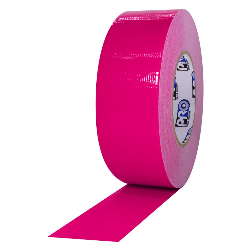 ProTapes Pro Duct 139 PE-Coated Cloth Fluorescent Specialty Grade Duct Tape, 60 yds Length x 2"" Width, Fluorescent Pink (Pack of 1)